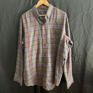 Arrow plaid men’s button down flannel